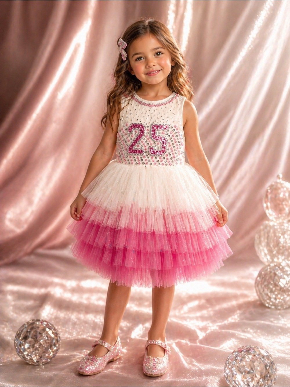 Tutu Du Monde Kids’ Team Spirit Tutu Dress White Pink Size 8-9